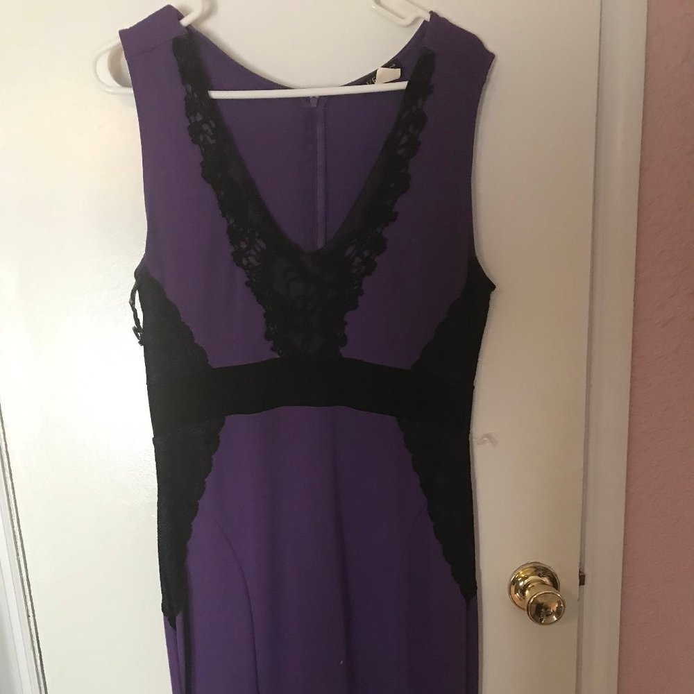 Purple and black Lace Dress